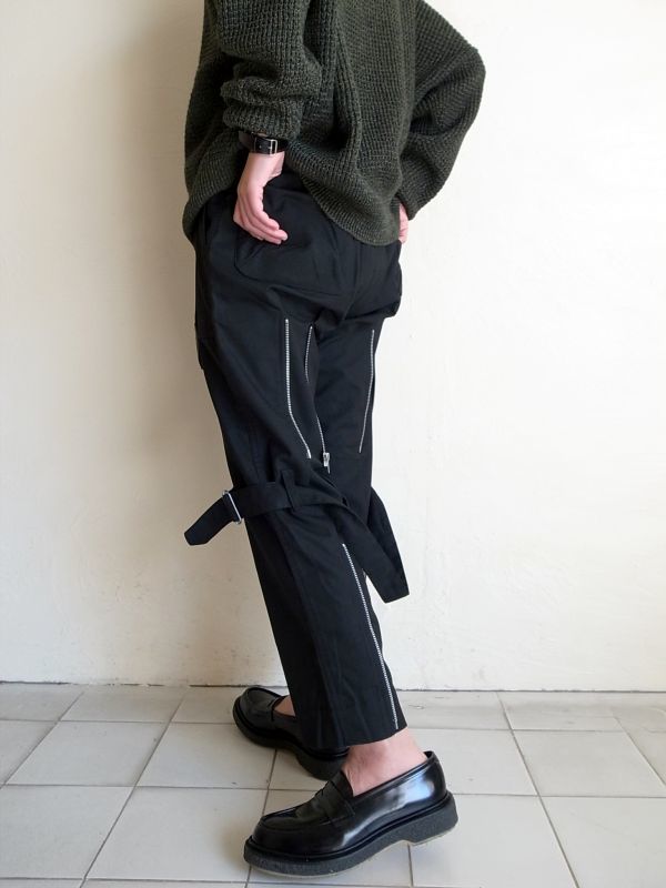 PEEL&LIFT bondage trousers modern ブラックボンテージトラウザース