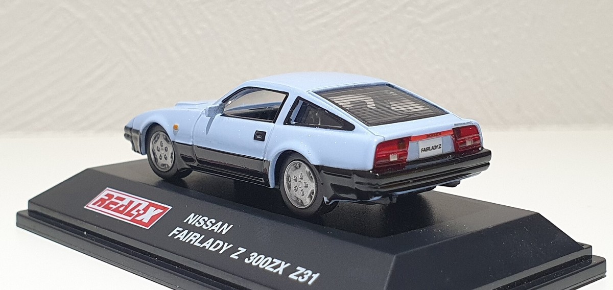 Real-X 1/72 NISSAN FAIRLADY Z 300ZX Z31 BLUE/BLACK diecast car