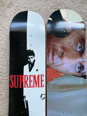 Supreme x Scarface Skate Deck Set Of 2 FW 17 Tony Montana | eBay