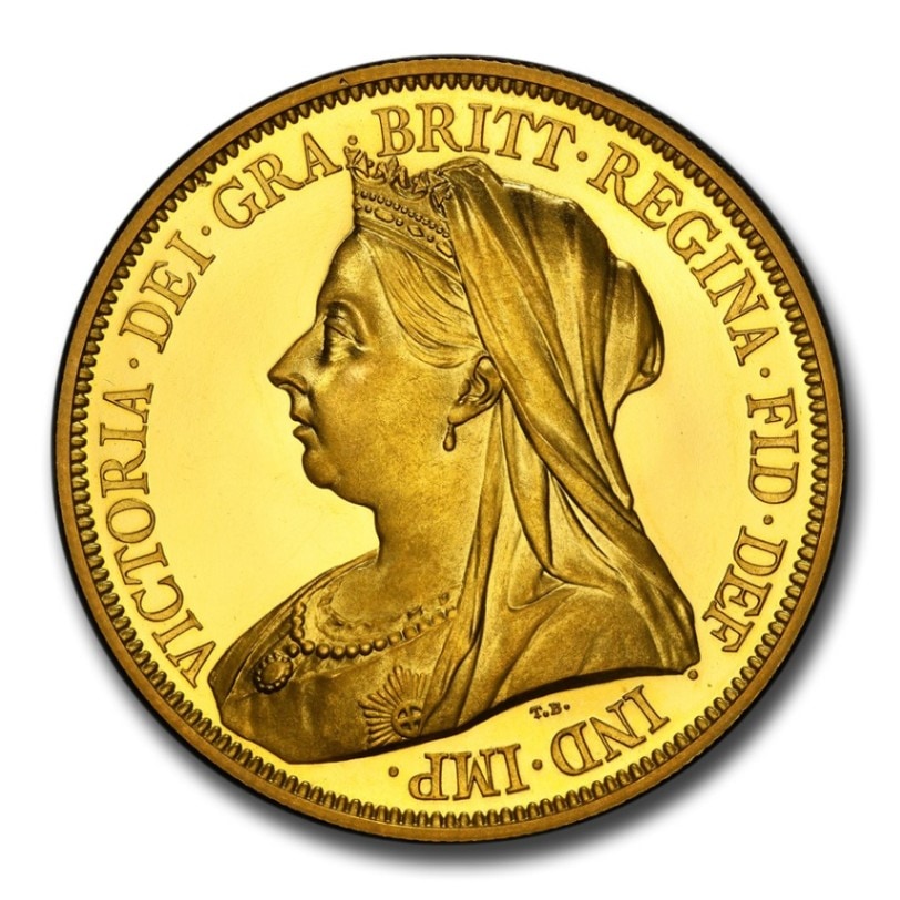1899年 ヴィクトリア女王 金貨 オーストラリア 聖ジョージ竜退治3