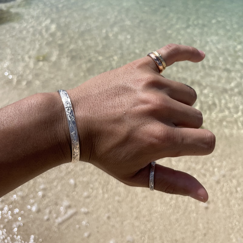 ハワイアンジュエリー/Silver925/トラディショナル オープンバングル