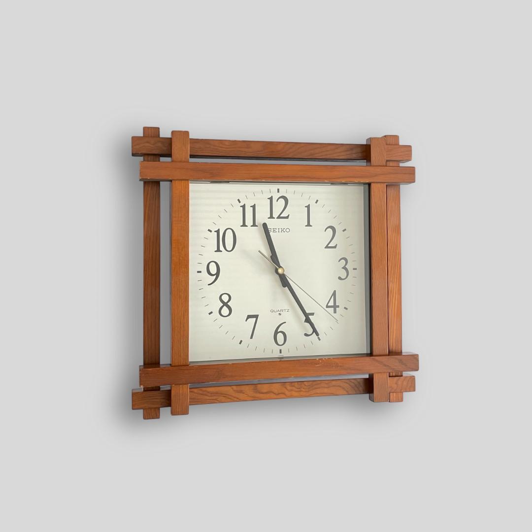 80s【SEIKO】ヴィンテージ モダンデザイン 掛け時計 ウォールクロック 80s【SEIKO】ヴィンテージ モダンデザイン 掛け時計 ウォールクロック