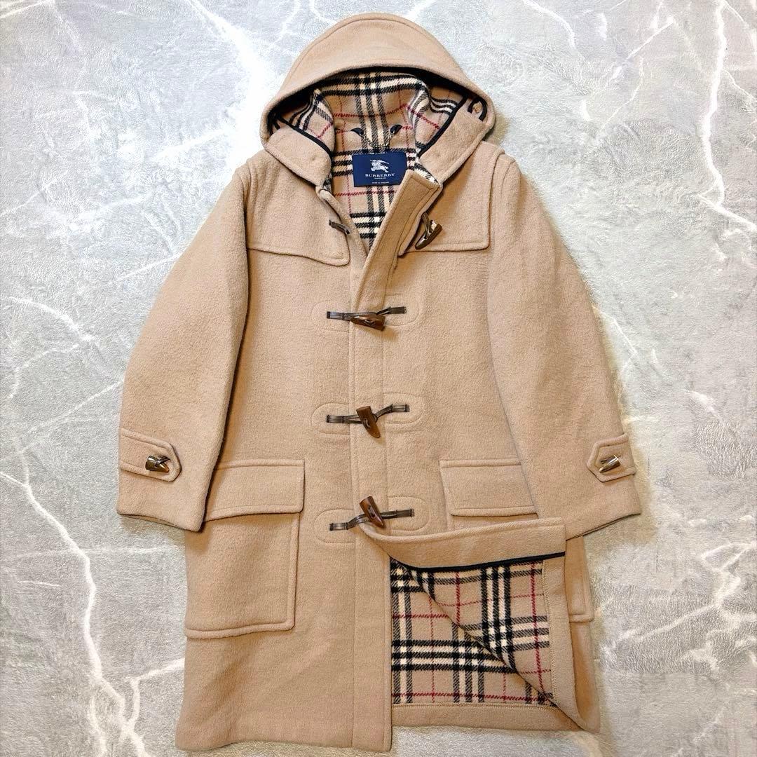 BURBERRY LONDON ロング ダッフルコート ウール ベージュ L BURBERRY - 美品 バーバリー ロンドン BURBERRY LONDON コート フード