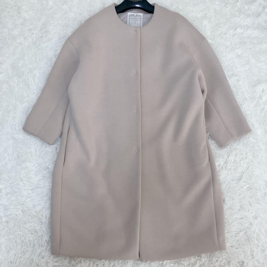 美品 近年モデル BEARDSLEY ダンボールマルコート ベージュ ノーカラー セール】 ダンボールマルコート （その他アウター）｜BEARDSLEY