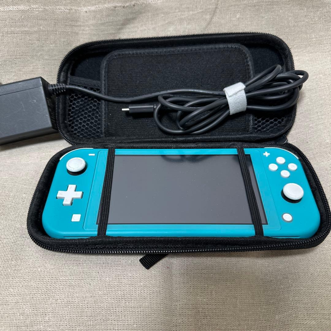 Nintendo Switch Lite ターコイズ 充電器・ケース付き Switch Lite 本体 ターコイズ ハードケース クリアケース 充電器