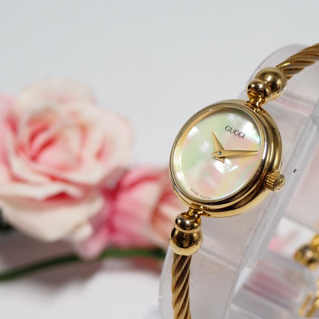美品 グッチ GUCCI バングルウォッチ 2700L シェル 腕時計 H401 GUCCI バングルウォッチ 2700L シェル文字盤の買取実績 | 買取専門店