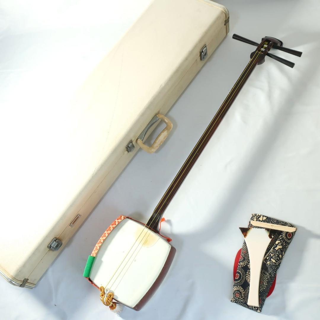 三味線 細棹 ハードケース 撥 付属 長唄 和楽器 E03 三味線ケース 新・600DPU撥水軽量長ケース（細棹・中棹三味線用/長唄