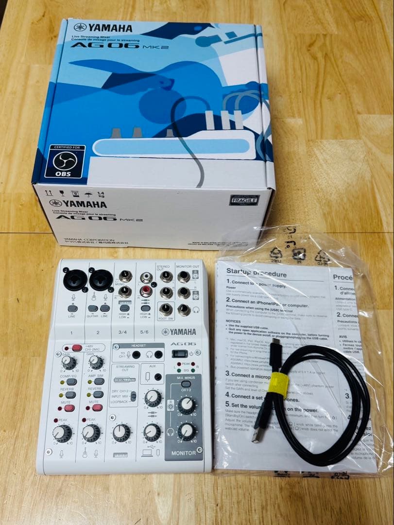 YAMAHA AG06 MK2 ライブストリーミングミキサー　美品 Amazon | ヤマハ(YAMAHA) ライブストリーミングミキサー 6チャンネル