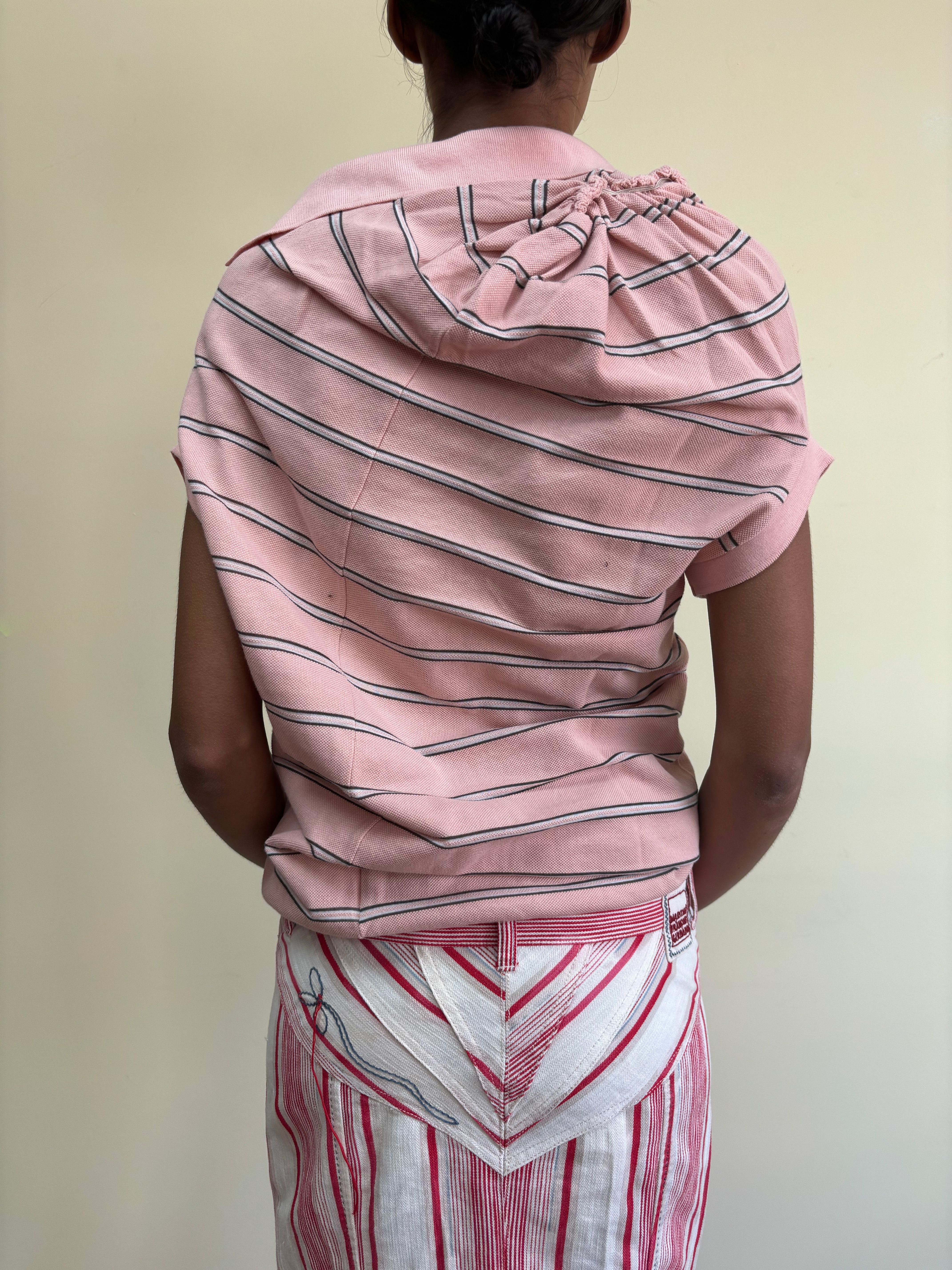 Junya Watanabe Twisted Pink Polo
